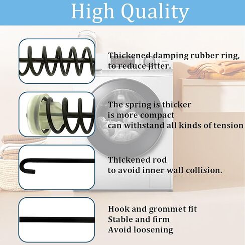 W11130362 WTW5000DW0 WTW5000DW1 WTW5000DW2 WTW5000DW3 MVWX655DW1 Washer Suspension Rod Kit, Compatible With Whirlpool,Maytag,Kenmore,Crosley,Suspension Rod Replacement for W10594080 W10748956 | 23.3in in Kuwait