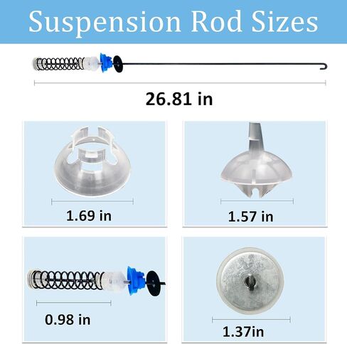 W11130362 WTW5000DW0 WTW5000DW1 WTW5000DW2 WTW5000DW3 MVWX655DW1 Washer Suspension Rod Kit, Compatible With Whirlpool,Maytag,Kenmore,Crosley,Suspension Rod Replacement for W10594080 W10748956 | 23.3in in Kuwait