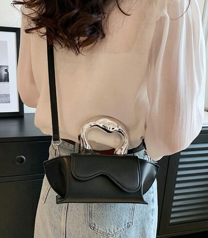Small Silver Crossbody Satchel Y2K Evening Handbag for Women - Hobo Shoulder Tote Bag 2025 in Kuwait