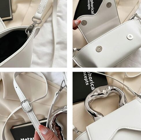 Small Silver Crossbody Satchel Y2K Evening Handbag for Women - Hobo Shoulder Tote Bag 2025 in Kuwait