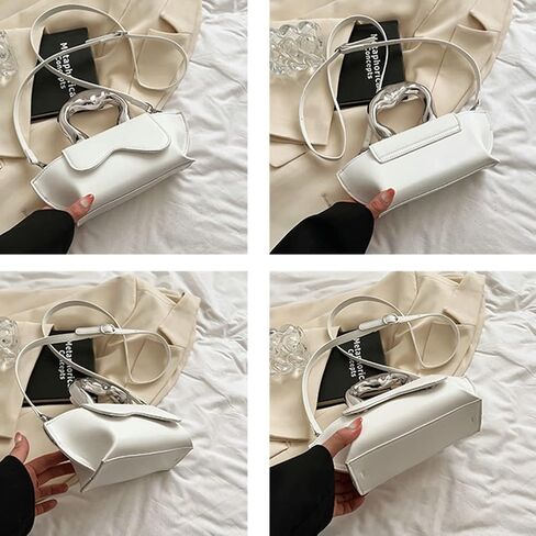 Small Silver Crossbody Satchel Y2K Evening Handbag for Women - Hobo Shoulder Tote Bag 2025 in Kuwait