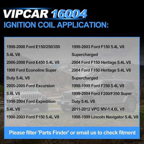 8pcs Coil Coil Pack متوافق مع Ford F150 1997-2003 5.4 و 2000-10 4.6L ، 02-05 Explorer 4.6l ، 99-04 Mustang Expedition Surpition Navigator Mountaineer Town-Car F250-550 E150-550 ، #DG508 in Saudi Arabia