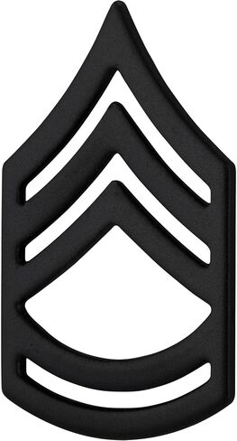 MEDALS OF AMERICA EST. 1976 US Army Sergeant First Class E7 Subdued Black Metal Rank Pair in Saudi Arabia