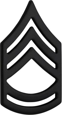 MEDALS OF AMERICA EST. 1976 US Army Sergeant First Class E7 Subdued Black Metal Rank Pair in Saudi Arabia