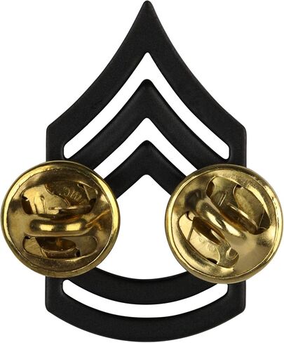 MEDALS OF AMERICA EST. 1976 US Army Sergeant First Class E7 Subdued Black Metal Rank Pair in Saudi Arabia