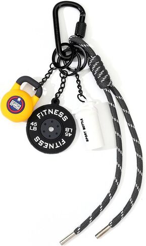 Fitness Keychain for Women Men Gym Dumbbell Barbell Kettlebell Keychain Bag Charms for Handbags Gifts for Gym Lovers in Kuwait
