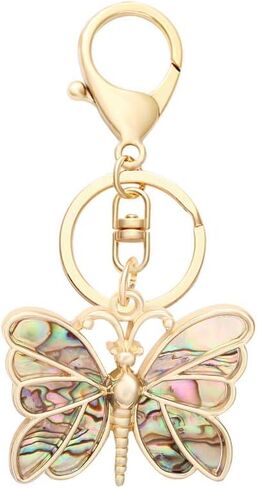 3 Tone Nature Abalone Shell Butterfly Keychain Bag Jewelry Accessories in Saudi Arabia