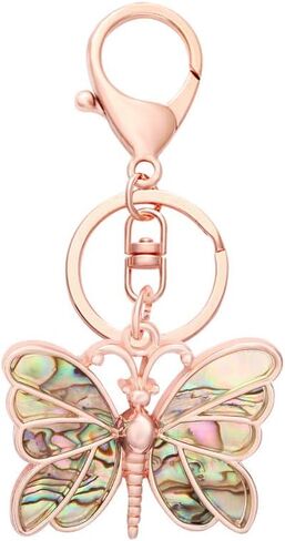 3 Tone Nature Abalone Shell Butterfly Keychain Bag Jewelry Accessories in Saudi Arabia
