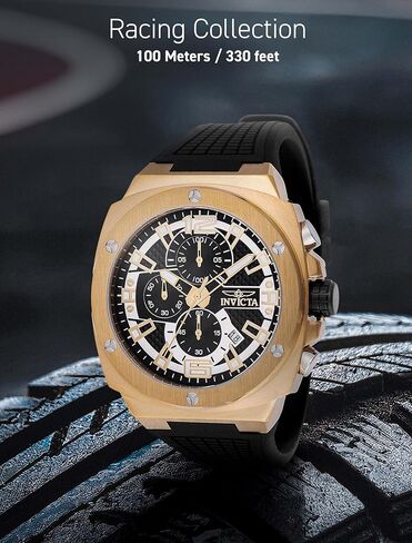 Invicta Racing Men 47mm Stainless Steel Gold + Black Gold dial VD57 Quartz in Kuwait