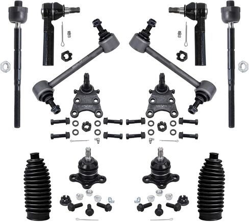 Detroit Axle-RWD Front 12PC Kit For 2004-2005 Chevy Colorado GMC Canyon ، 2006 Isuzu I-350 ، 4 مفاصل كرة 4 قضبان التعادل 2 قضبان التأثير 2 أحذية استبدال in Saudi Arabia