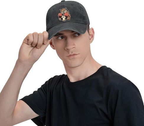 Animal Baseball Cap for Men Women Vintage Washed Cotton Adjustable Unstructured Hat in Kuwait