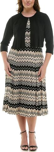 Danny & Nicole Women's Solid Cardigan and Printed Dress Set in Saudi Arabia