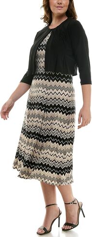 Danny & Nicole Women's Solid Cardigan and Printed Dress Set in Saudi Arabia