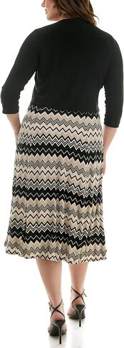Danny & Nicole Women's Solid Cardigan and Printed Dress Set in Saudi Arabia