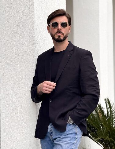 PJ PAUL JONES Men's Linen Casual Blazer Sport Coats Lightweight One Button Suit Jacket for Summer in Kuwait