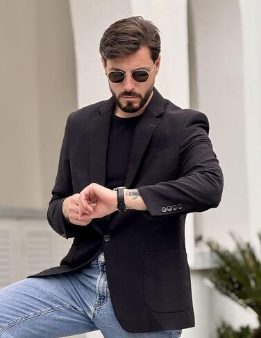 PJ PAUL JONES Men's Linen Casual Blazer Sport Coats Lightweight One Button Suit Jacket for Summer in Kuwait