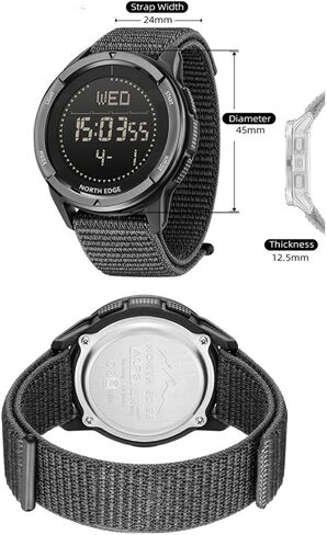 Tactical Watch for Man Military Watches for Men Lightweight Carbon Fiber Digital Sports Watch for Man with Compass, Pedometer, Metronome, Waterproof 164FT in Saudi Arabia