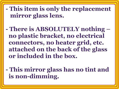 New Replacement Mirror Glass with FULL SIZE ADHESIVE for 2009-2016 Lincoln MKS Driver Side View Left LH in Saudi Arabia