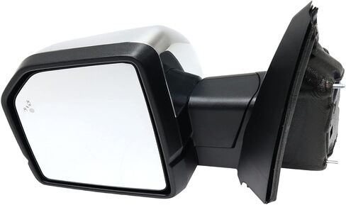 Garage-Pro Left Power Heated Mirror for Ford F-150 2015-2017 Power Fold With Signal Light, Blind Spot Monitor, Memory & Puddle Lamp; Without Auto-Dimming Chrome in Saudi Arabia