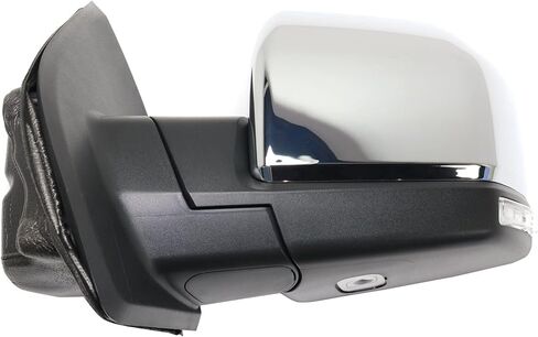 Garage-Pro Left Power Heated Mirror for Ford F-150 2015-2017 Power Fold With Signal Light, Blind Spot Monitor, Memory & Puddle Lamp; Without Auto-Dimming Chrome in Saudi Arabia