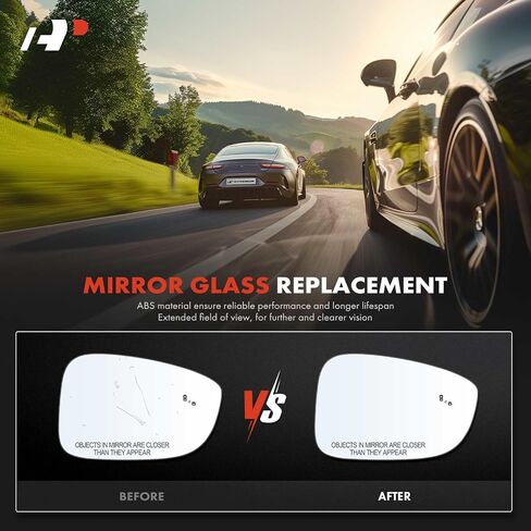A-Premium Right Passenger Side Non-Heated Mirror Glass with Backing Plate Compatible with Honda Accord 2023-2024 - Exterior Side View Convex Mirror with Blind Spot Detection in Saudi Arabia