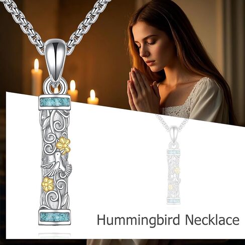 Urn Necklaces for Ashes Sterling Silver Cylinder Memorial Pendant for Loved Ones Keepsake Cremation Jewelry Gifts for Women Men in Saudi Arabia