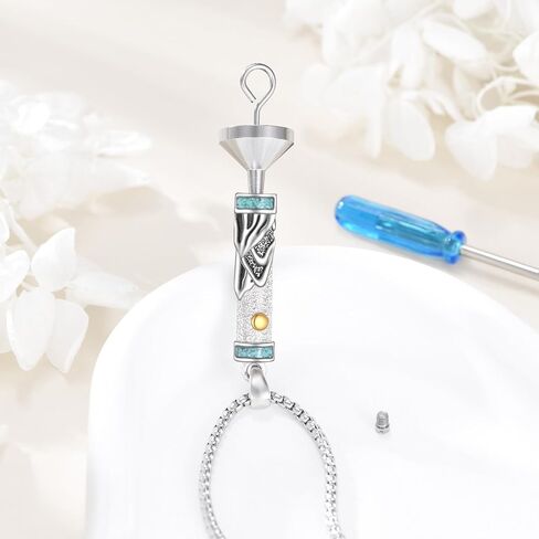 Urn Necklaces for Ashes Sterling Silver Cylinder Memorial Pendant for Loved Ones Keepsake Cremation Jewelry Gifts for Women Men in Saudi Arabia