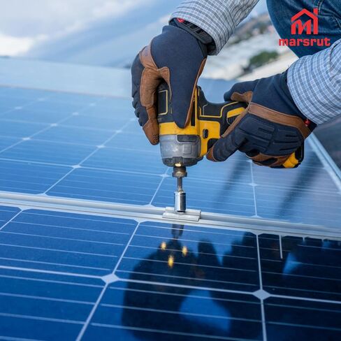 10Pcs Solar Panel Clamps for Unistrut System, Mounting Clamp Bracket, Adjustable Wide PV Photovoltaic Support Mid Mount Clips, Aluminum Secure Hardware Kit with Nut Bolt Fit Standard Roof Solar Panel in Saudi Arabia