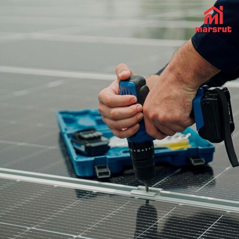10Pcs Solar Panel Clamps for Unistrut System, Mounting Clamp Bracket, Adjustable Wide PV Photovoltaic Support Mid Mount Clips, Aluminum Secure Hardware Kit with Nut Bolt Fit Standard Roof Solar Panel in Saudi Arabia