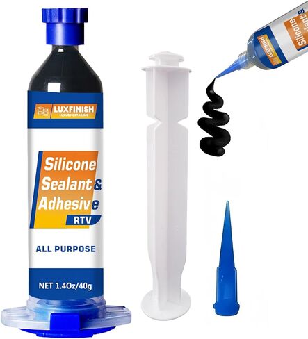 RTV Silicone Sealant, 100% Waterproof & Flexible All-Purpose Silicone Caulk for Bathroom, Kitchen, Window, RV & Home - Black(1.4oz/40g) in Saudi Arabia