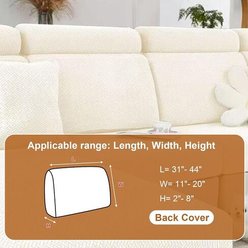 Couch Cushion Covers, Sectional Couch Covers, Stretch Couch Covers for L Shaped & Modular Seats, Pet-Friendly Furniture Protector with Stripe Design (Gentleman Gray, Small) in Saudi Arabia