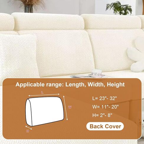 Couch Cushion Covers, Sectional Couch Covers, Stretch Couch Covers for L Shaped & Modular Seats, Pet-Friendly Furniture Protector with Stripe Design (Gentleman Gray, Small) in Kuwait