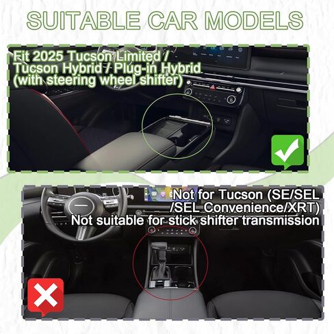 منظم وحدة التحكم المركزية المتوافقة مع 2025 Hyundai Tucson Limited و Tucson Hybrid/Plug-in Hybrid Accessories Insert Resert Medid in Saudi Arabia