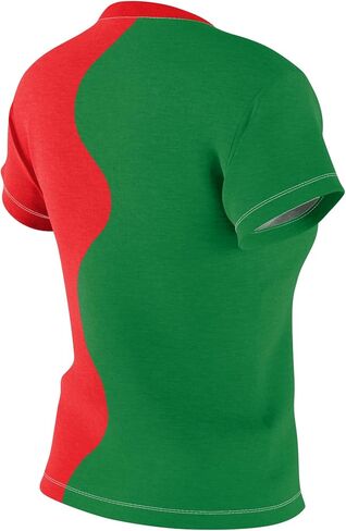 Womens Half Red and Half Green Curvy Shirt in Saudi Arabia