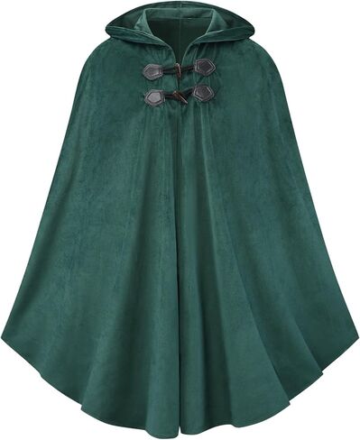 QTDSTZ Cape مقنعين في العصور الوسطى ، زي عباءة عصر النهضة ، ملابس Cosplay Green Halloween in Kuwait