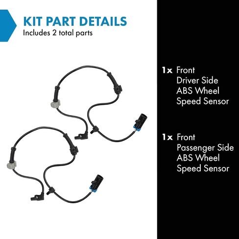 TRQ Front ABS Wheel Speed Sensor Set Compatible with 2002-2006 Cadillac 1999-2014 Chevrolet GMC in Saudi Arabia