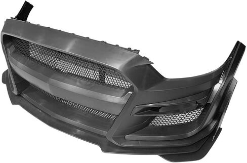 غلاف المصد الأمامي Ikon Motorsports متوافق مع 2015-2017 Ford Mustang ، GT500 Pumper Conversion Bumper مع Grille & Fog Light Cover & Lip Splitters PP ، 2016 in Saudi Arabia