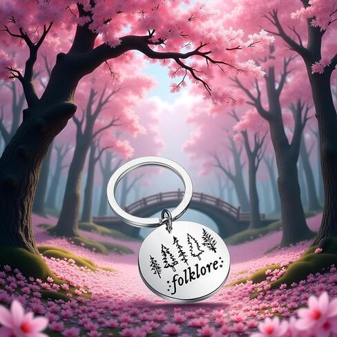 ألبوم BWESOO Silver Music Gift Folklore Keychain ألبوم مستوحى من مغني الهدايا المشجعين Carke -key -keyyrings وسلاسل المفاتيح in Kuwait