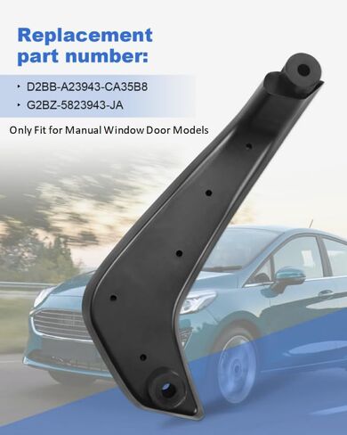 Interior Door Pull Handle Driver Left Side Replacement for Ford Fiesta S 2011 2012 2013 2014 2015 2016 2017 2018 2019 Manual Window, Replace D2BB-A23943-CA35B8 G2BZ-5823943-JA in Kuwait