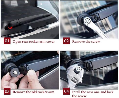 Rear Windsheild Wiper Arm Blade for Nissan Rogue 2008-2013, Nissan Juke 2011-2016# 28780-JM00A, Back Window Wiper Set in Saudi Arabia