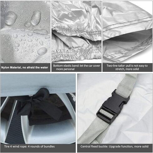 All Weather Waterproof Full Exterior Cover Compatible with Toyota Fortuner 2016 2017 2018 2019 2020 2021 2022 2023 2024 2025 2026 Full Car Cover in Saudi Arabia