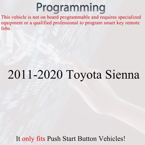Smart Key FOB FOB LEELLING ENTRO FITS لـ TOYOTA SIENNA 2011 2012 2013 2014 2015 2015 2017 2018 2019 in Kuwait