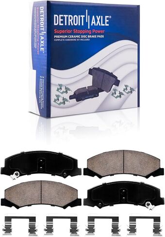 Detroit Axle - Brake Kit for 06-11 Buick Lucerne Cadillac DTS Drilled Slotted Brake Rotors 2006 2007 2008 2009 2010 2011 Ceramic Brakes Pads Front Rear Replacement: 12.72" Front and 11.50" Rear Rotor in Saudi Arabia