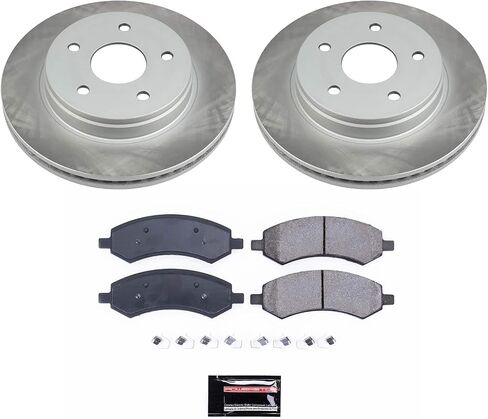 Power Stop SC2163 Front Brake Kit With Semi-Coated Brake Rotors and Ceramic Brake Pads & Hardware For 2007 2008 Chrysler Aspen | 2007-2009 Dodge Durango | 2006-2022 Dodge Ram 1500 5 Lug in Saudi Arabia
