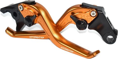 Fishbone Pattern Short Brake Clutch Lever Set Compatible with Yamaha MT-09 MT-09SP 2024-2025, CNC Aluminum Alloy Made (Black) in Kuwait