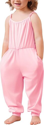 Ridge's Puddle Toddler Girls Romper - ملابس صيفية لطيفة للطفل ، حزامًا أكمامًا مع جيوب in Saudi Arabia