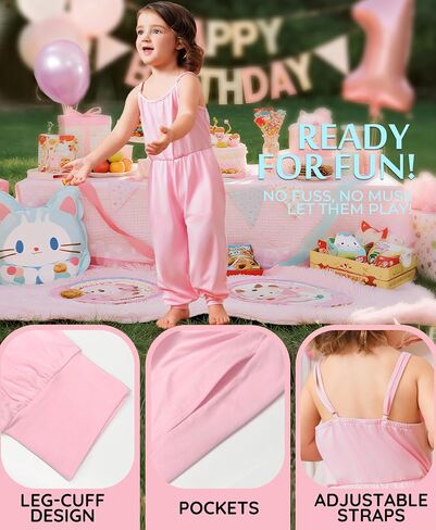 Ridge's Puddle Toddler Girls Romper - ملابس صيفية لطيفة للطفل ، حزامًا أكمامًا مع جيوب in Saudi Arabia