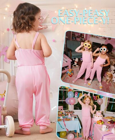 Ridge's Puddle Toddler Girls Romper - ملابس صيفية لطيفة للطفل ، حزامًا أكمامًا مع جيوب in Saudi Arabia