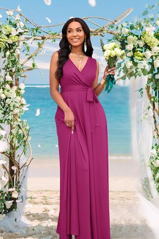 Fandee Women Summer Summal Maxi Maxi Flysivess Empire Weist v Neck A-Line Flowy Perted Breted Victual Vacation Cocktail Dress in Kuwait