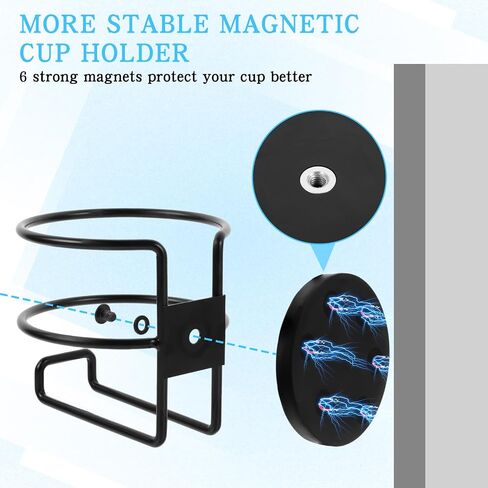 Magnetic Cup Holder, 3 Pack Portable Cup Holder for Tractor Mower Truck Car Fridge, Magnet Cup Drink Holder in Saudi Arabia